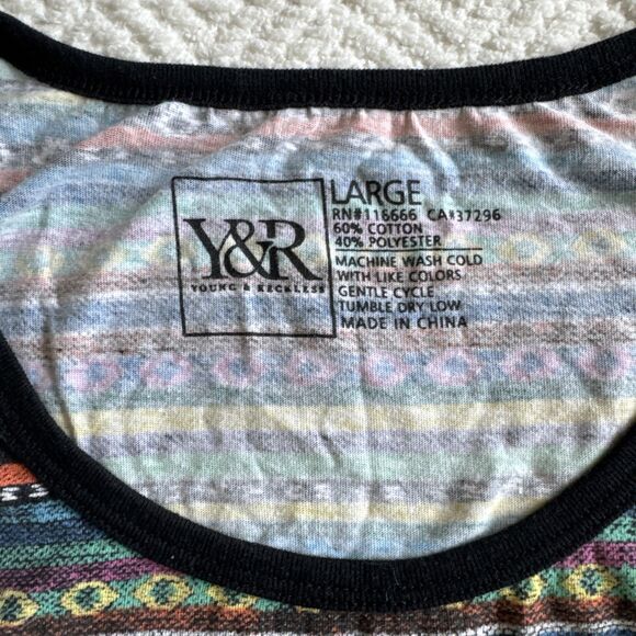 Men's Young and Reckless Hacky Knit Los Angeles Graphic Tank Top Large - Picture 2 of 6